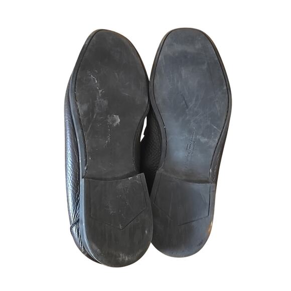 Salvatore Ferragamo Magnifico Rare Black Leather Loafer Slip On Shoes Men's Sz 8 - Picture 5 of 7